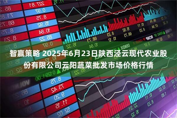 智赢策略 2025年6月23日陕西泾云现代农业股份有限公司云阳蔬菜批发市场价格行情