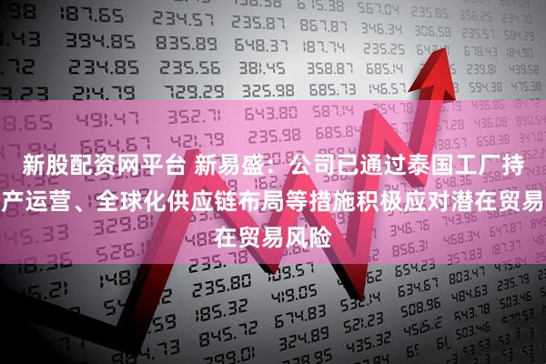 新股配资网平台 新易盛：公司已通过泰国工厂持续扩产运营、全球化供应链布局等措施积极应对潜在贸易风险